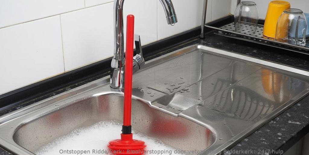 Rioolverstopping door vetophoping Ridderkerk: 24/7 hulp