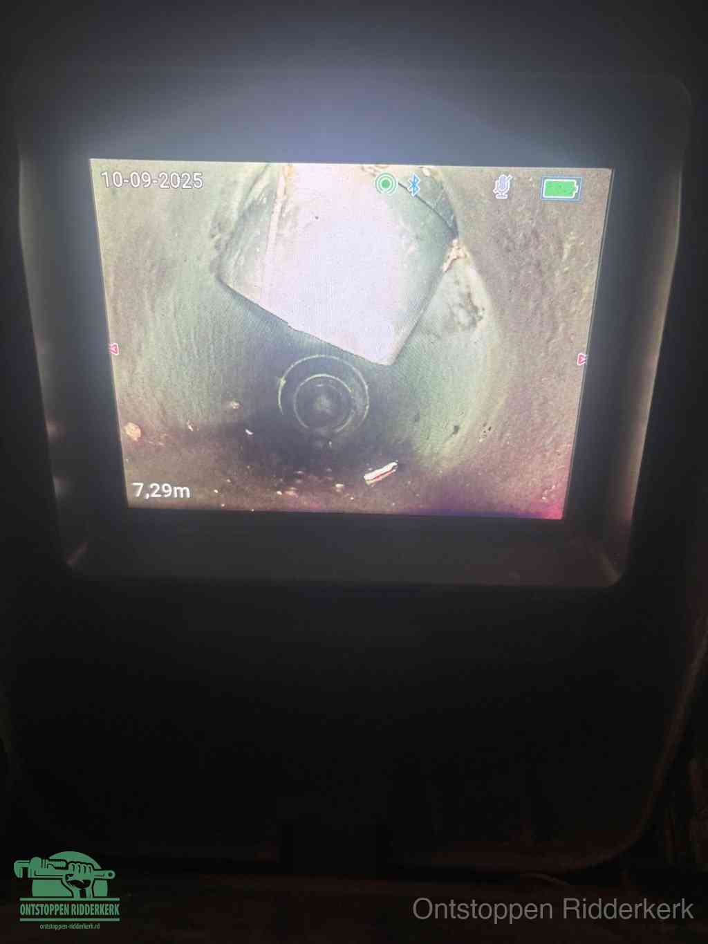 Rioolverzakking camerabeeld in Ridderkerk