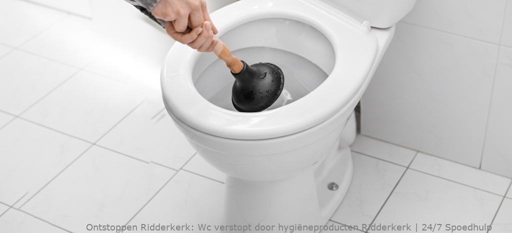 Wc verstopt door hygiëneproducten Ridderkerk | 24/7 Spoedhulp